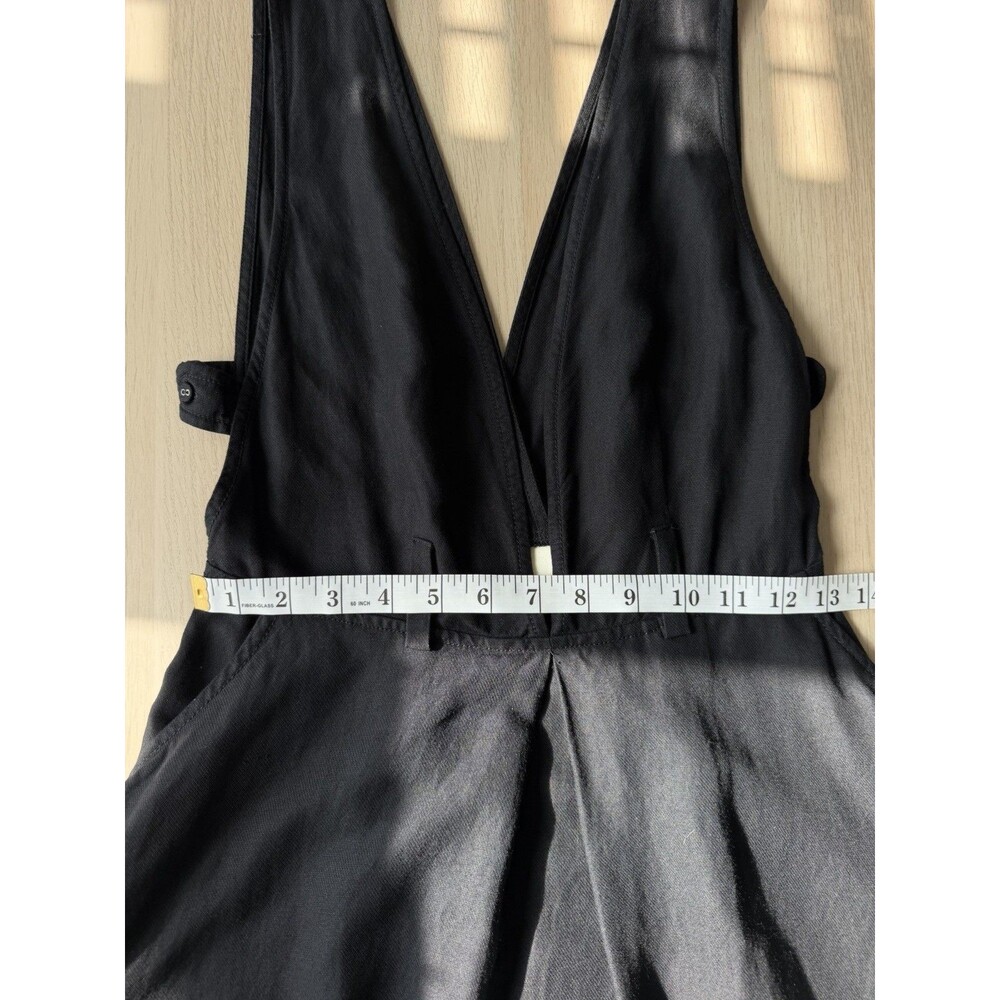 Maeve Anthropologie Black Belt Jumper Dress Viscose Linen Office Sleeveless XS - Picture 8 of 15